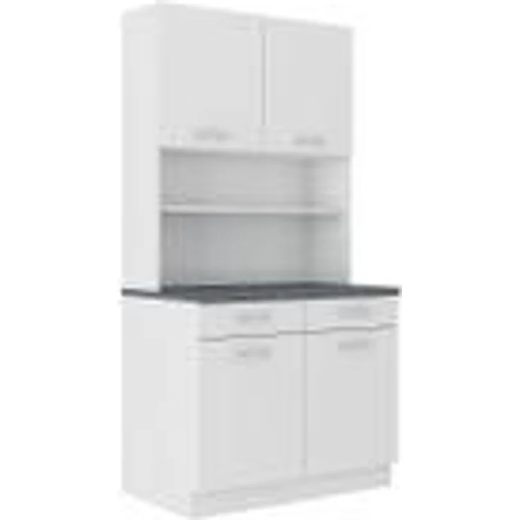 Buffet Küche 'Mario 100' Spanplatte Weiß, 200 x 60 x 100 cm – Bild 4