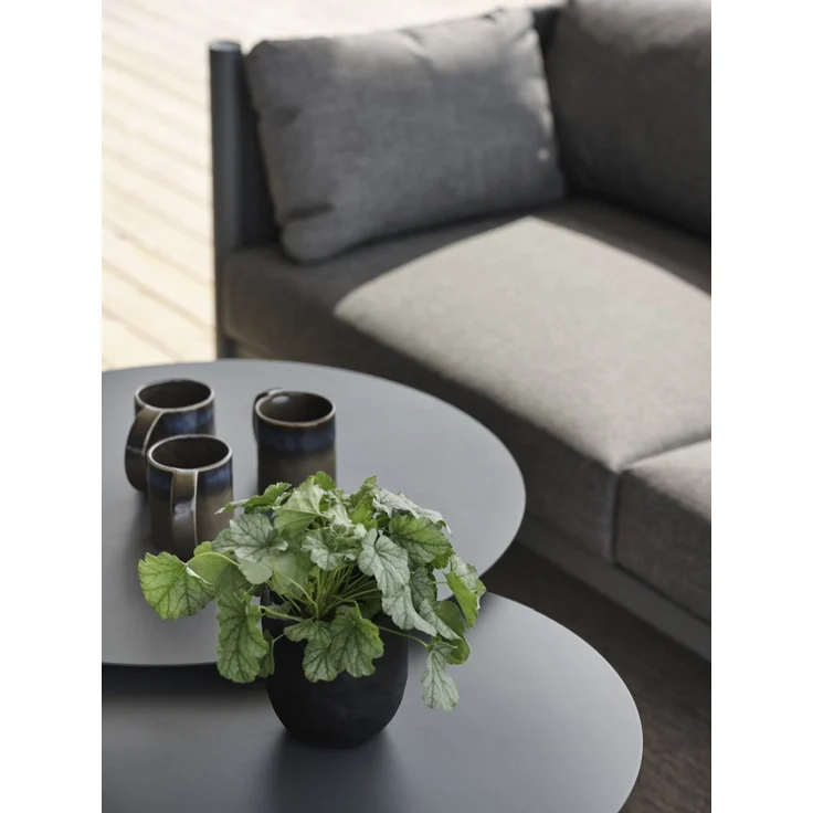 Gartencouchtisch Mill aus Aluminium, modern, anthrazit, rund Ø75 cm, pulverbeschichtet – Bild 4