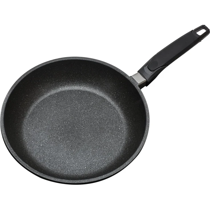 GSW Pfannen-Set Titanium Granit, Aluminiumguss (Set, 3-tlg, je 1 Pfanne Ø 20/28cm, 1x SCALA Alleswender), kratzfeste TITAN Antihaft-Versiegelung, inkl. Wender, Induktion – Bild 2
