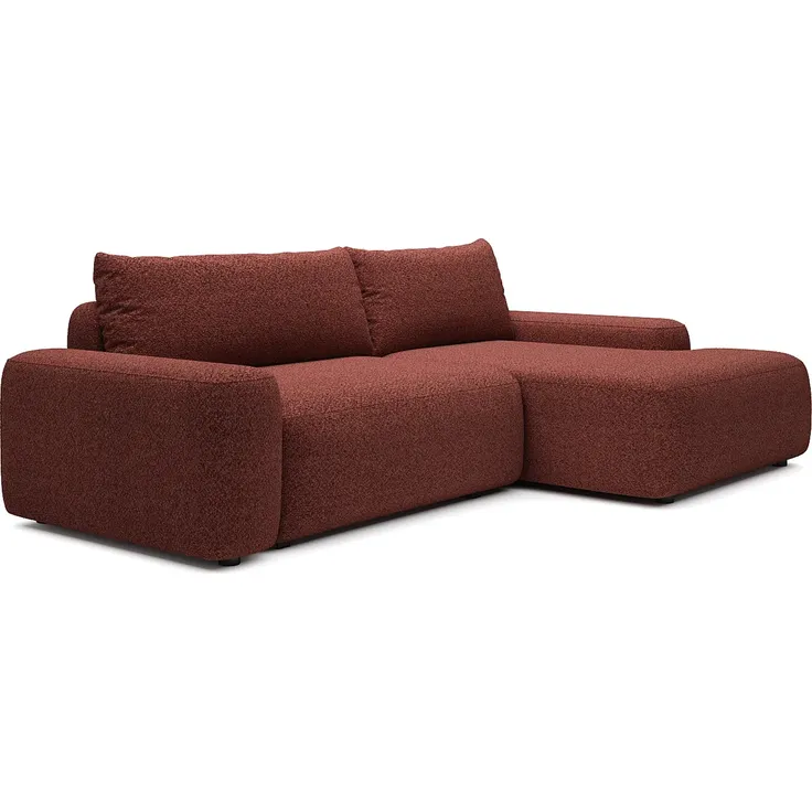 Vente-unique - DAVISO Sofa Stoff Rot - B 162 cm x H 87 cm x L 264 cm – Bild 4
