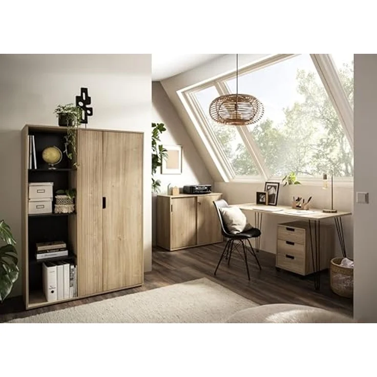 Schildmeyer Regal Emmik 159557, weißeiche Dekor, 44,8 x 41 x 163,6 cm – Bild 2