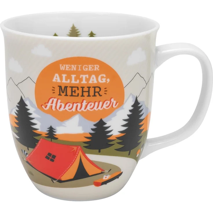 Tasse Kaffeetasse Kaffeebecher Teetasse Sheepworld 40cl Fernweh Berge 48414 – Bild 1