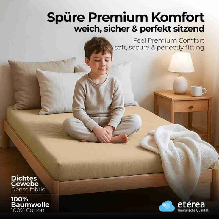 etérea Himmlische Qualität Spannbettlaken etérea Comfort Jersey Spannbettlaken, Jersey, Gummizug: rundum, (1 Stück) – Bild 2