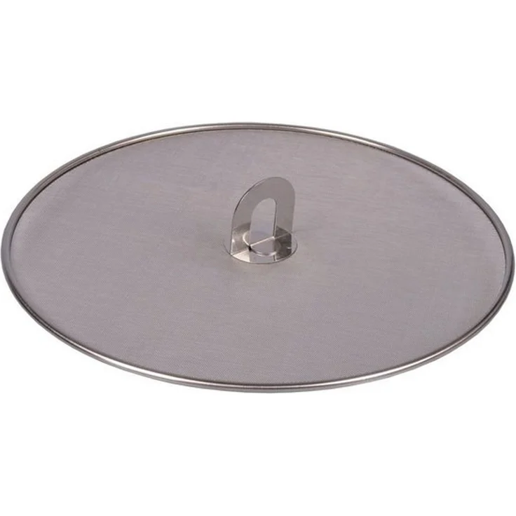 BURI Edelstahl Pfannenspritzschutz 33cm Spritzschutzdeckel Pfannen Spritzschutz – Bild 3