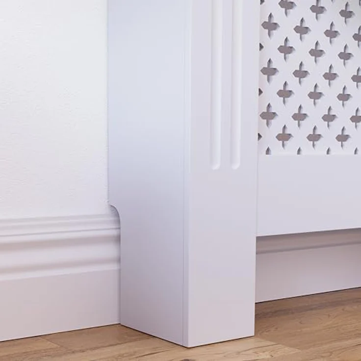 Vida Designs Oxford Heizkörper-Abdeckung, traditioneller, weiß-lackierter Schrank aus mitteldichter Faserplatte, klein – Bild 7