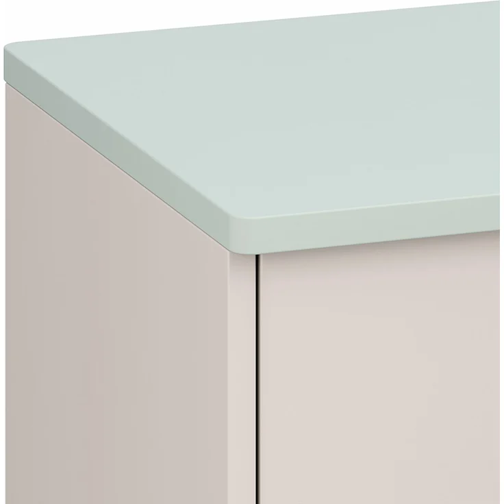 Kinderkommode Sandnes mit 3 Schubladen 62x38x30 cm Weiß/Mintgrün [en. casa] – Bild 6