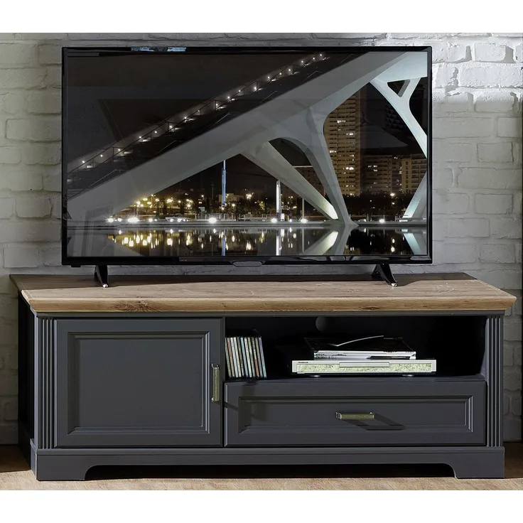 TV-Board >Jasmin< in Graphit - 143x54x51cm (BxHxT)