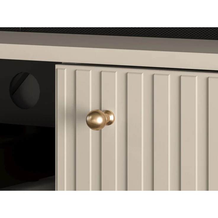 Selsey 'Caletto' TV-Schrank mit Lamellentüren, beige, 53 x 160 x 40 cm – Bild 7