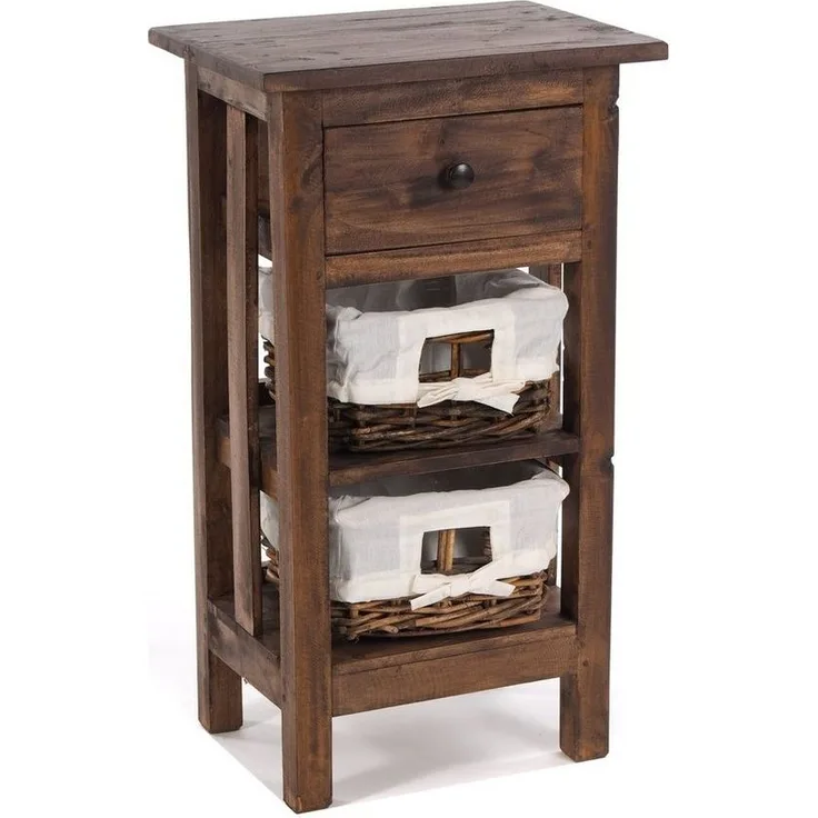 DESIGN DELIGHTS Telefontisch TELEFONTISCH "RATTAN 70", 70x38x28cm (HxBxT), Mahagoni, Farbe: 03 du