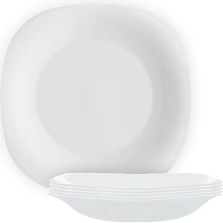 24x Teller Weiß Tief Servierplatte Essen Speisen Untersetzer Geschirr Tisch Neu