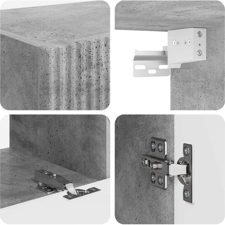 vidaXL TV-Schrankset 6 stk. 31 x 30 x 60 cm Betongrau 3409126 – Bild 9