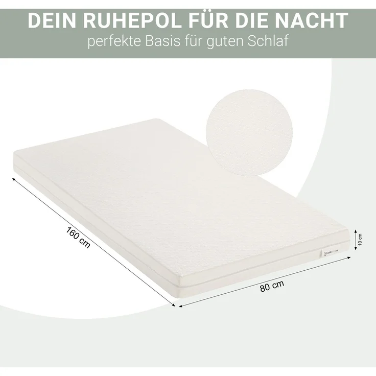 Kinderbett 80x160 cm mit Matratze Hausbett Weiß Bodenbett Montessori Bett Holzbett Lattenrost – Bild 10
