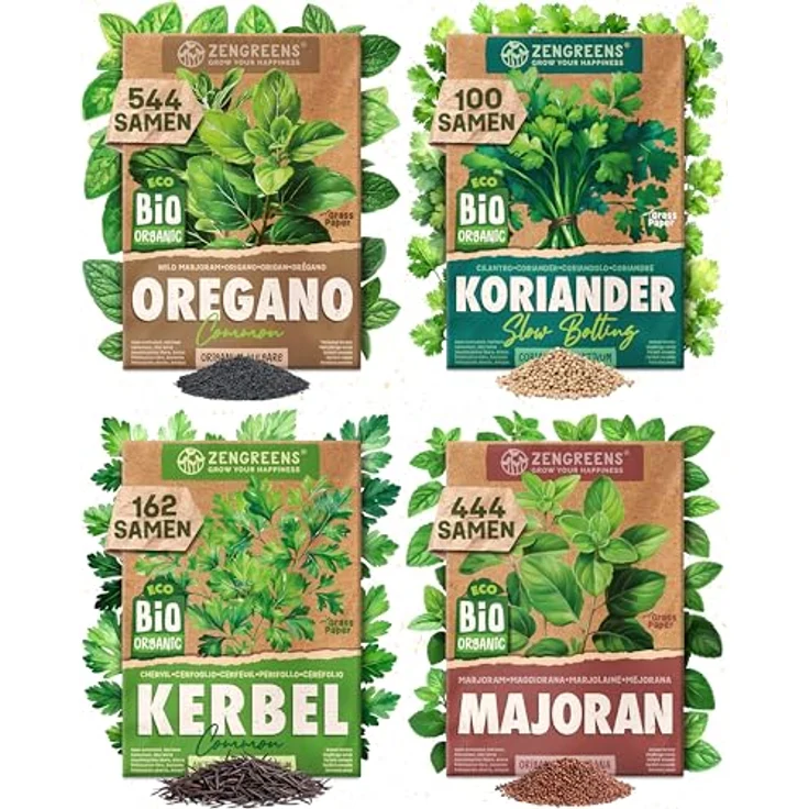 ZenGreens® - Bio Kräuter Samen Set - 15 Kräutersamen für den einfachen Anbau im Garten, Balkon oder Hochbeet - Pfalnzensamen - Saatgut – Bild 13