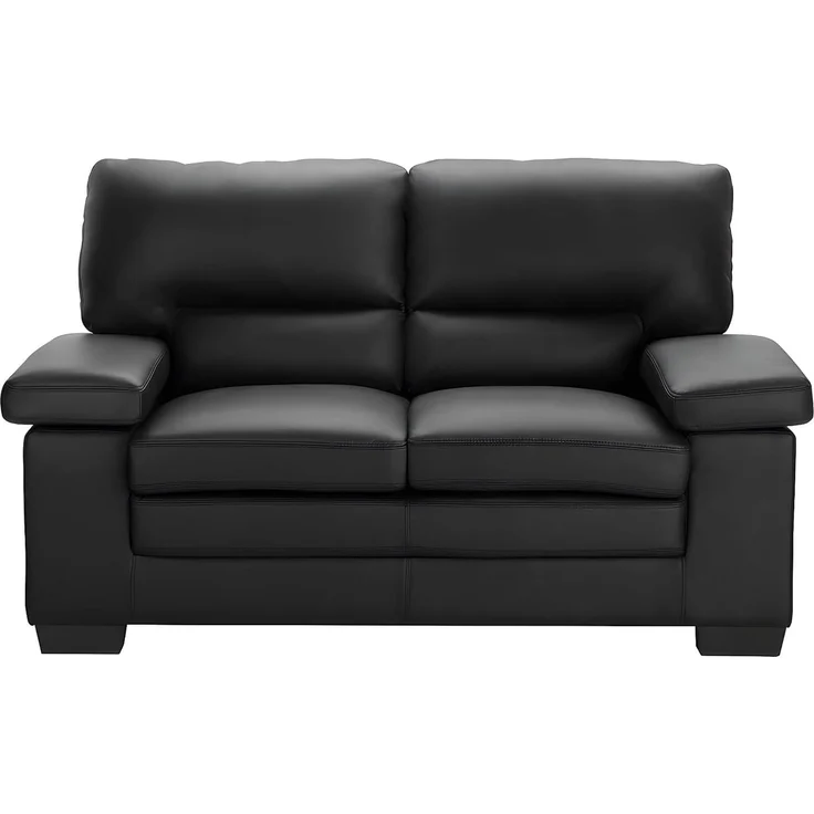 Vente-unique - MIMAS Couchgarnitur mit Sessel Leder Schwarz - B 90 cm x H 96 cm x L 168 cm210 cm104 cm – Bild 5
