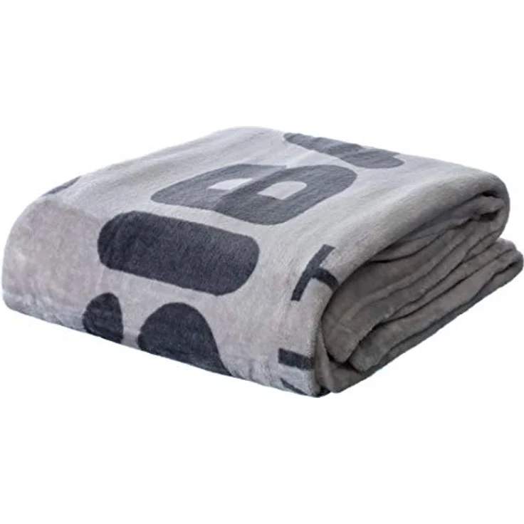 Sansibar 'Sylt' Wohndecke, 100 % hochwertiges Polyester dunkelgrau / schwarz, 150 x 200 cm – Bild 3