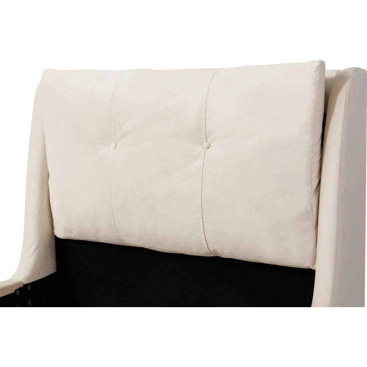 Polsterbett mit Lattenrost und Kopfteil, 90x200 cm, gepolsterter Kopfteil, Einzelbett, Kinderbett, Samt – Bild 10