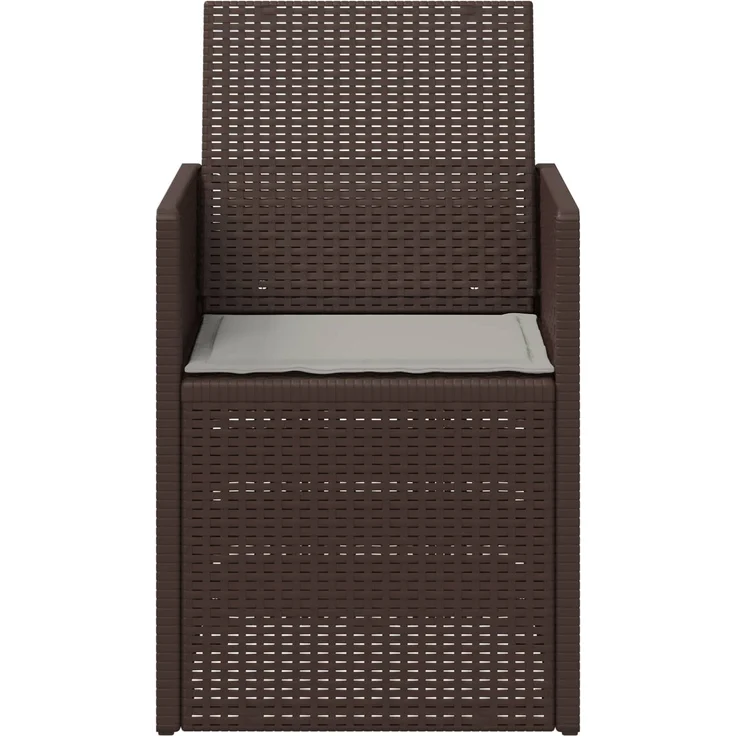 vidaXL Garten Esszimmerstühle 2 stk. Braun und Hellgrau PP 899992 – Bild 5