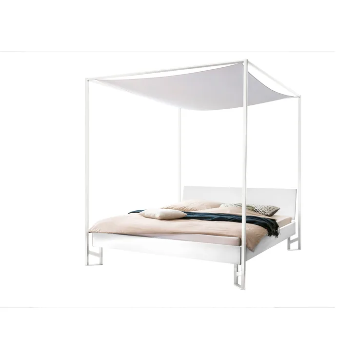 Veluna Bettgestell grau Holzwerkstoff 200cm x 140cm x 20cm