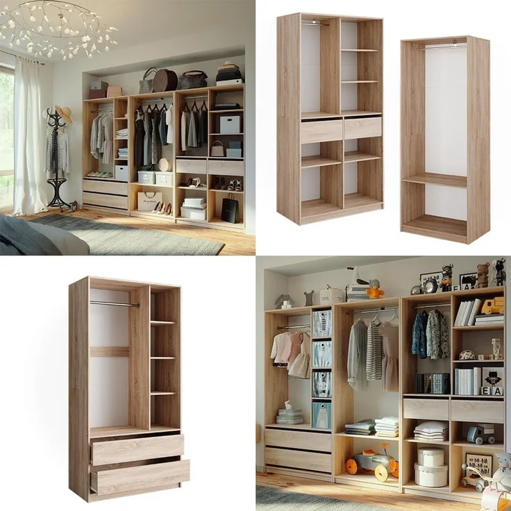 Kleiderschrank Elmo Sonoma 280 x 200 cm 3er Set Vicco – Bild 8