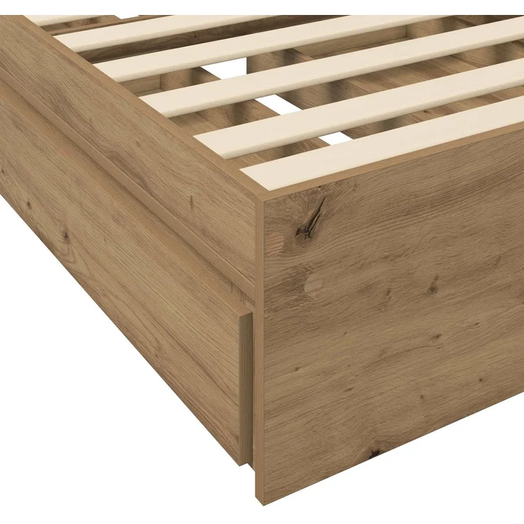 vidaXL Bettgestell mit Stauraum Kunsthandwerk Eiche 80 x 200 cm 3429596 – Bild 7