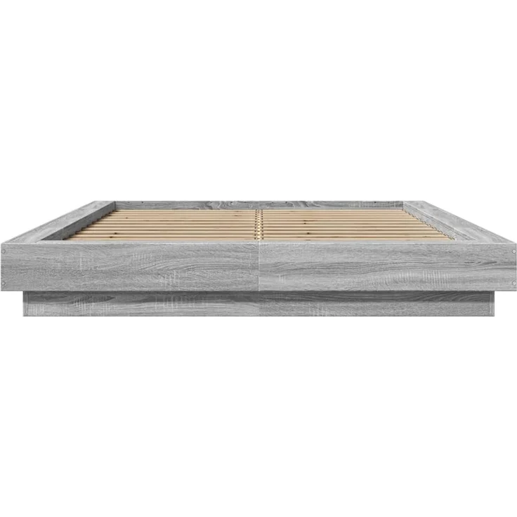 vidaXL Bettgestell Grau Sonoma 140x200 cm Holzwerkstoff 3281194 – Bild 4
