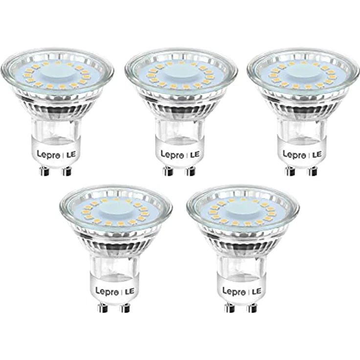Lepro GU10 LED Warmweiß Lampe, 4W, 325 Lumen, 2700K, 100° Abstrahlwinkel, Flimmerfrei, Nicht Dimmbar, 5er-Pack – Bild 1