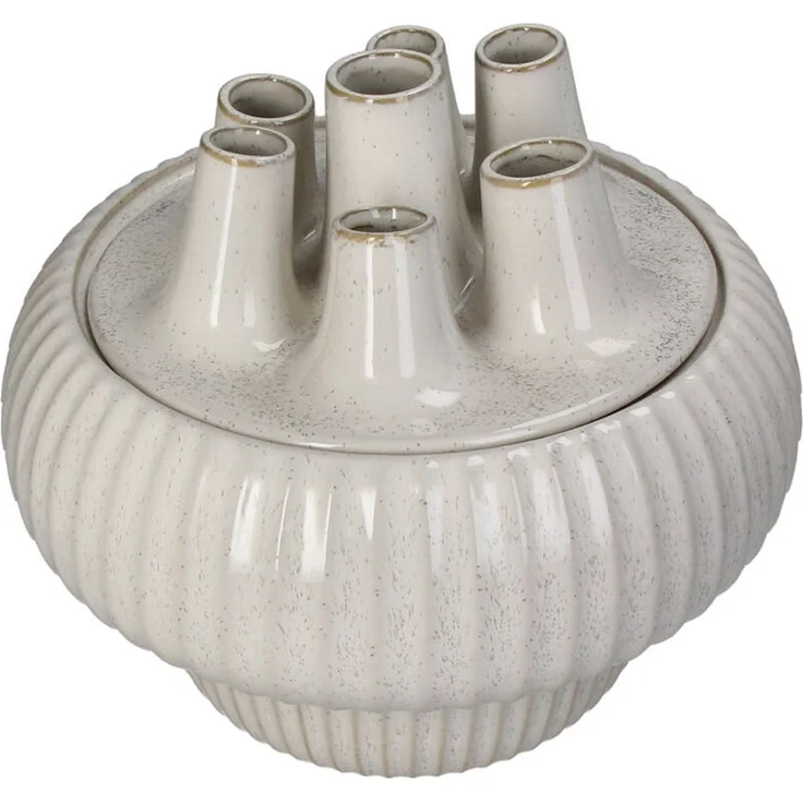 Vase Stoneware weiß 29x29x25.5cm – Bild 4
