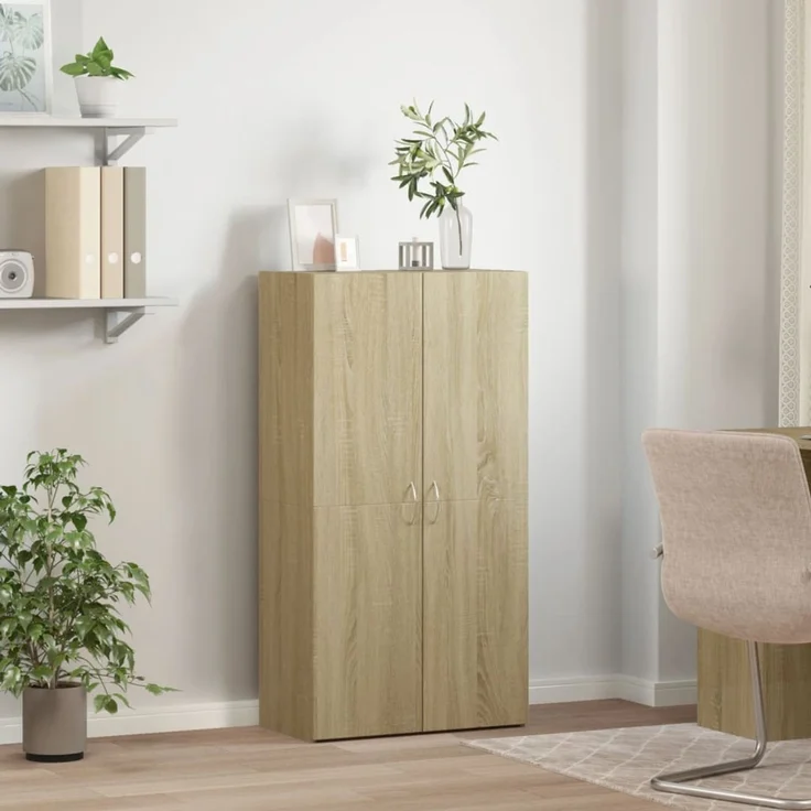 vidaXL Aktenschrank Sonoma-Eiche 60x32x115 cm Holzwerkstoff 840774 – Bild 3