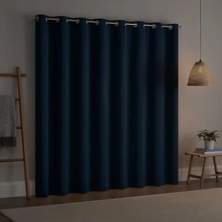 Eclipse Darrell Thermaweave Verdunkelungsvorhang mit Ösen, extra breit, 213,4 x 254 cm, Indigoblau – Bild 5