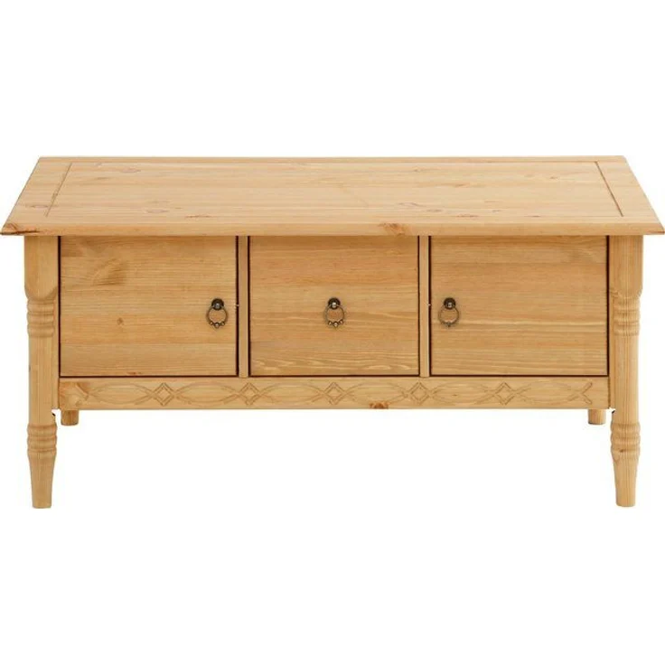 Home affaire Couchtisch Indra, aus massiver Kiefer, FSC®, mit Stauraum, dezentes Ornament – Bild 4