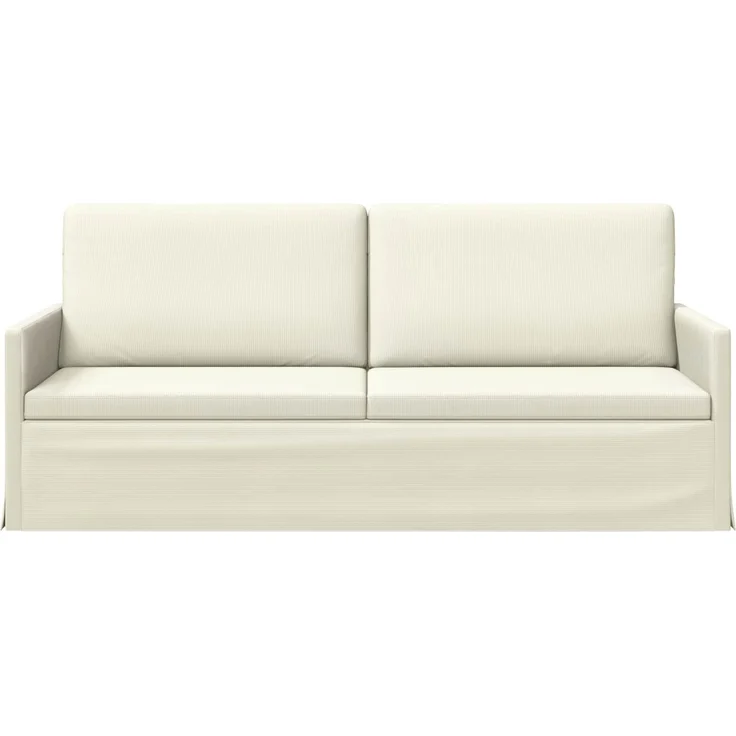 vidaXL 3-Sitzer Sofa Creme 190 x 81 x 82 cm Cordstoff 42041135 – Bild 2