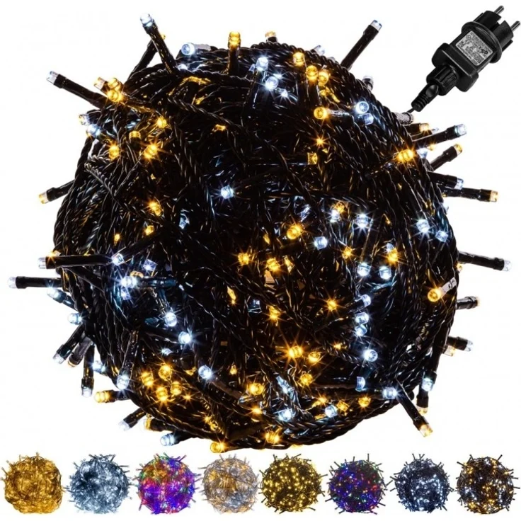 VOLTRONIC® LED Lichterkette, innen und außen, IP44, Modell- und Farbwahl, 100 LEDs, kaltweiß / warmweiß – Bild 6