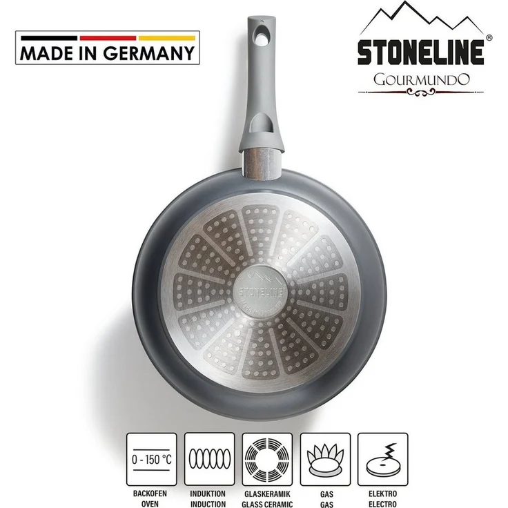 STONELINE Bratpfanne Gourmundo, Aluminium (1-tlg), Made in Germany, STONELINE®-Antihaftbeschichtung, Indukton, Induktion – Bild 2