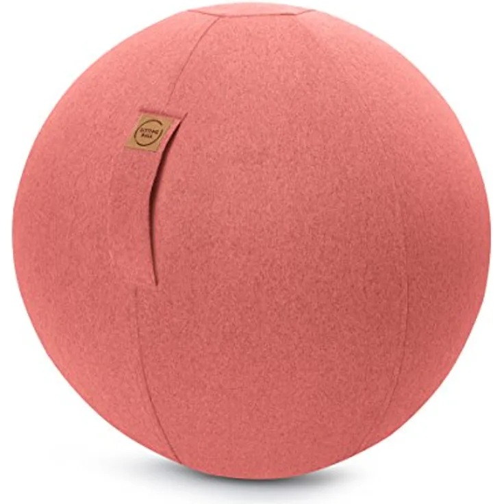Sitting Ball Hocker Felt 150 l, Outdoor-Sitzsack in Uni Lachs mit waschbarem Bezug und integrierter Seitentasche
