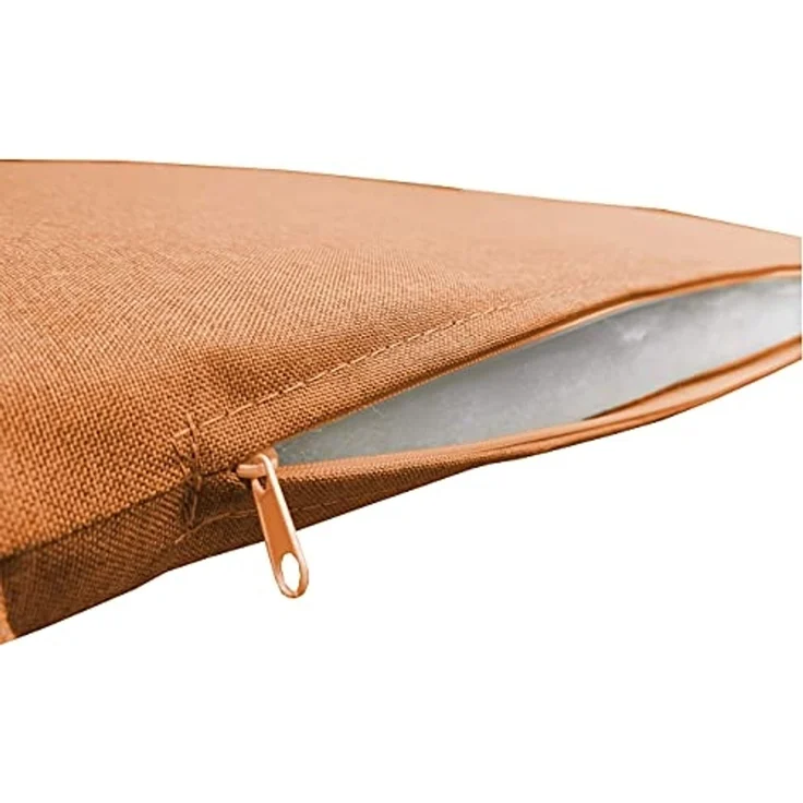 chilly pilley Bankkissen Bankauflage Polsterauflage Reißverschluss mit Schlaufen Kissen für Gartenbank Gartenbankauflage für Gartenmöbel Sitzkissen & Rückenkissen Outdoor (120 x 40 x 5 cm, Orange) – Bild 4