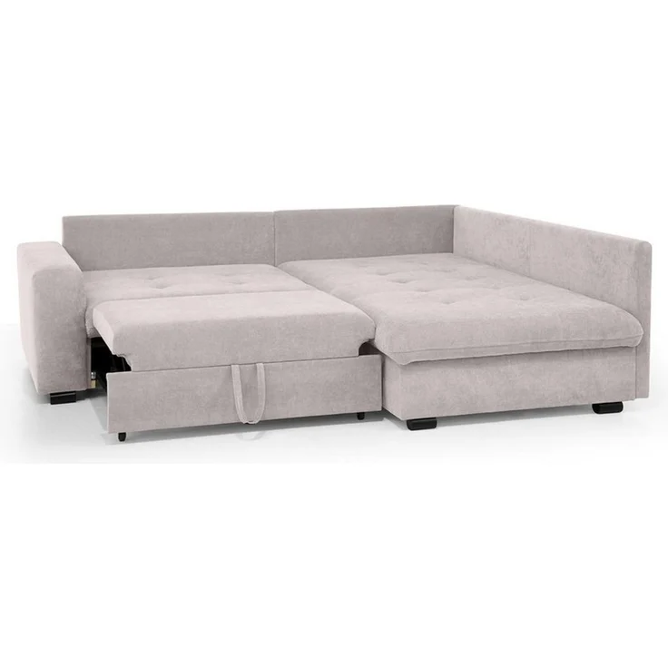 Beautysofa Ecksofa RAMO mit Schlaffunktion 160x200 cm, im Set mit Topper – Bild 1