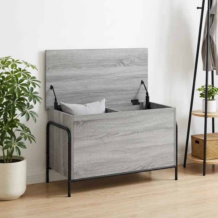 vidaXL Aufbewahrungsbox Sonoma-Grau 80 x 40 x 49,5 cm Holzwerkstoff 8013677 – Bild 1