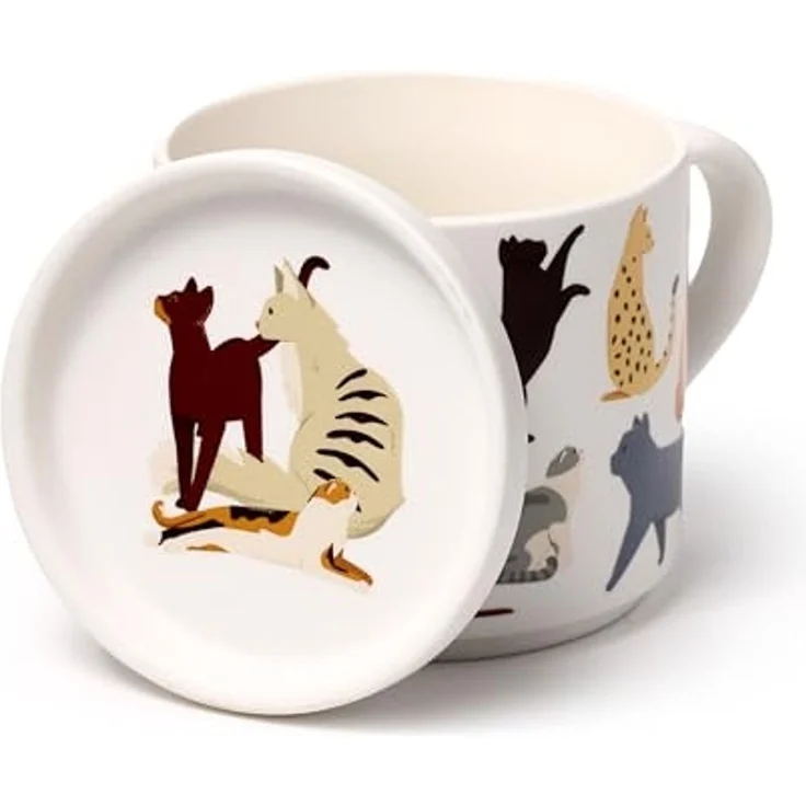 Puckator Tasse Feline Fine Katzen Kaffeebecher & Untersetzer Set – Bild 1