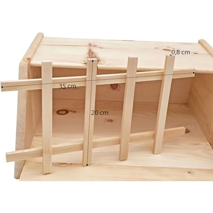 ERST-HOLZ Brotkorb Metalfreie Holz-Brotbox mit Klappe und Gebäckgravur aus Zirbe – Bild 5