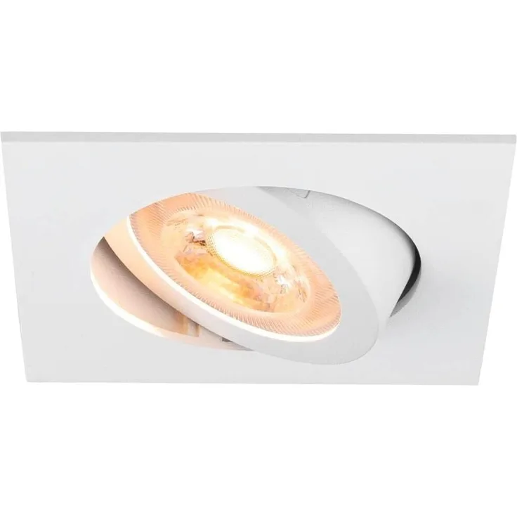 SLV NEW TRIA® 68, Deckeneinbauleuchte, quadratisch, max. 10W GU10, weiß - Einbauleuchten