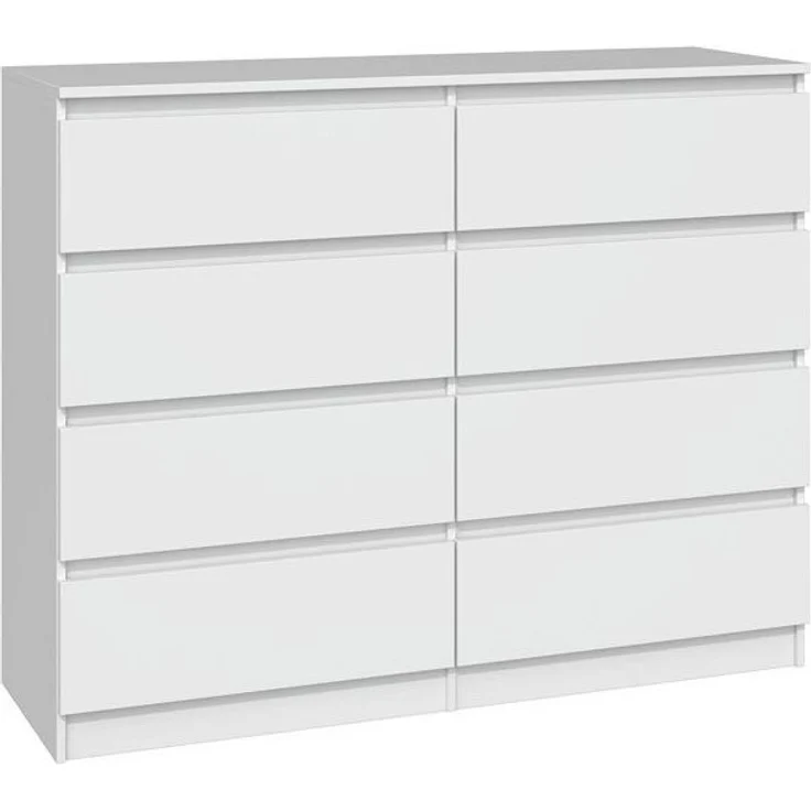 ibonto HOCHKOMMODE Weiss 40x120x97cm (H 120 x T 40 x B 120 cm) – Bild 1