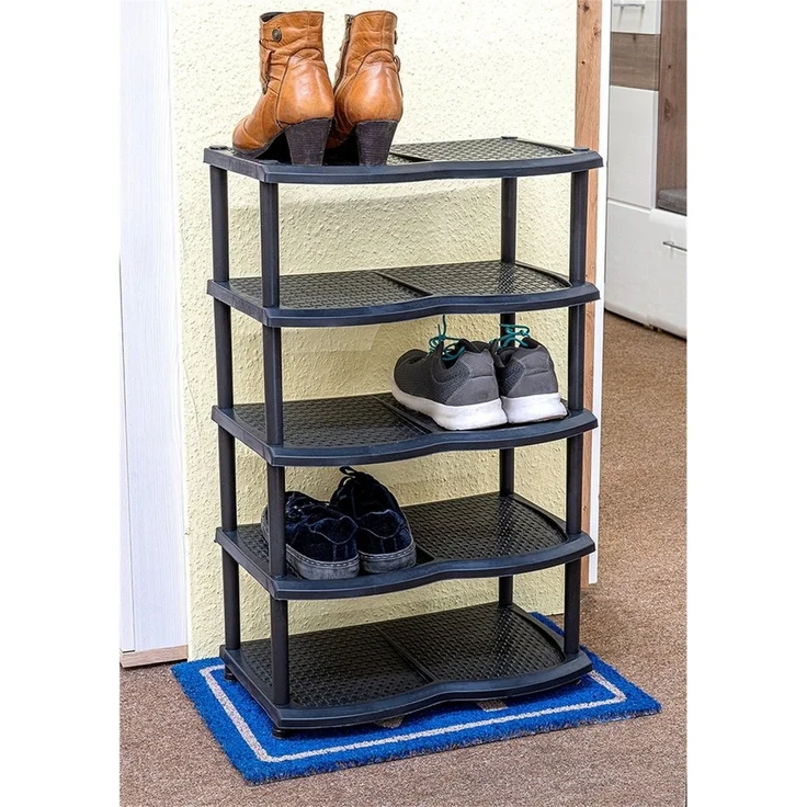 HTI-Living Schuhregal Schuhregal 5 Etagen für 10 Paar Schuhe, Etagenregal Ablageregal – Bild 2