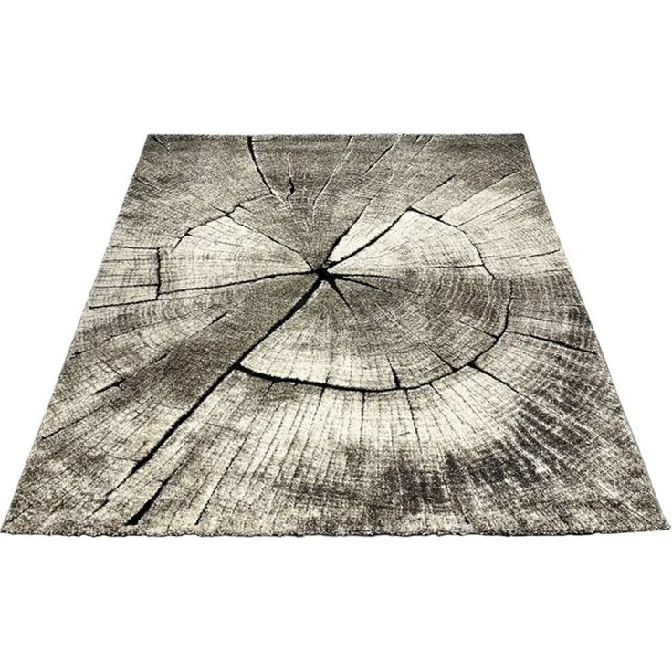 merinos Teppich Ibiza 605, rechteckig, Höhe: 13 mm, Wohnzimmer, Baumstamm Motiv, Holz Optik – Bild 4