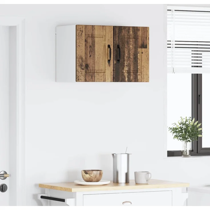 2er-Set Hängeschranke, Küchenschrank Altholz 30 x 31 x 40 cm Holzwerkstoff – Bild 4
