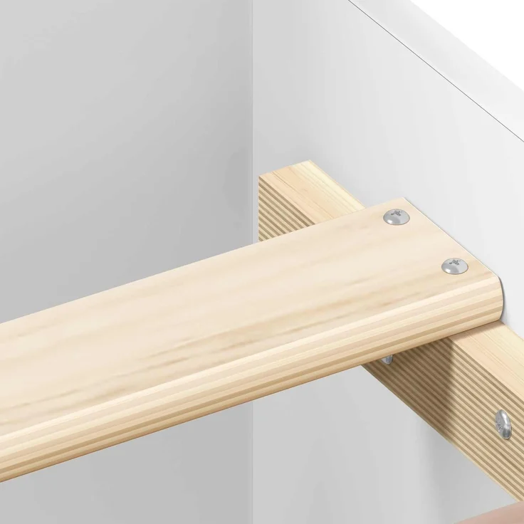 vidaXL Bettgestell mit Kopfteil Weiß 80 x 200 cm Holzwerkstoff 8009027 – Bild 7