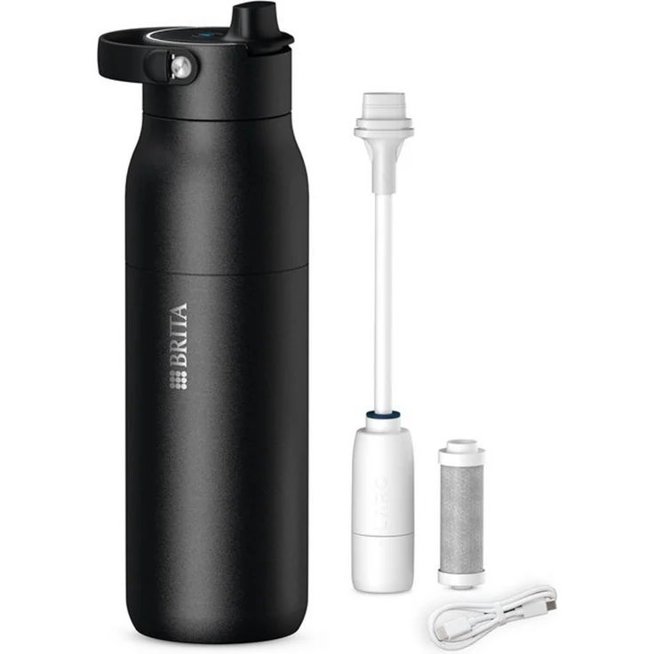 BRITA Trinkflasche BRITA LARQ iQ Digitale Filter Trinkflasche (1000 ml), inkl. Hydration Tracking (App), Aktivkohle Wasserfilter & UV-C – Bild 4