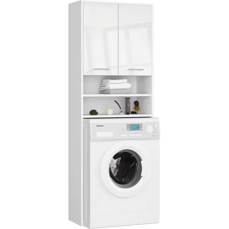 Raumhirsch Furniture Waschmaschinenumbauschrank mit zwei Türen, 64 × 30 × 180 cm – Bild 5