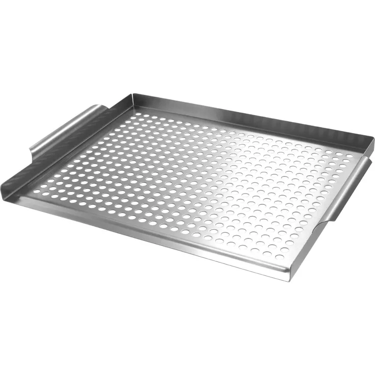 Bremermann Grillplatte, Edelstahl grau, 39,5 x 3 x 29 cm