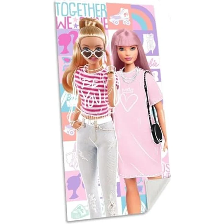 Barbie - Badetuch - rosa/bunt - ca. 70 x 140 cm – Bild 2