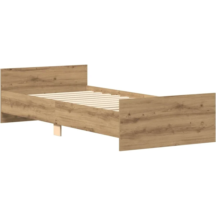 vidaXL Bettgestell ohne Matratze Artisan-Eiche 90x190cm Holzwerkstoff 857479 – Bild 4